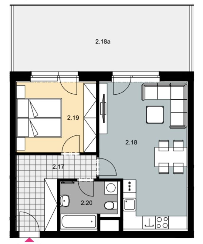 Pronájem, Byt 2+kk, Nymburk