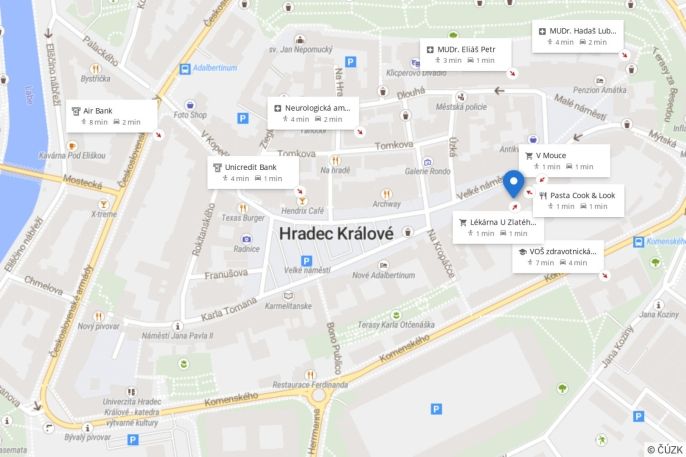 Pronájem, Byt 2+1, Hradec Králové