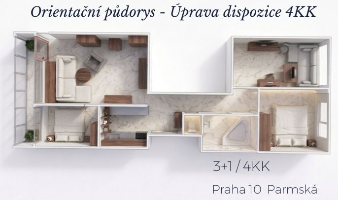 Prodej, Byt 3+1, Praha