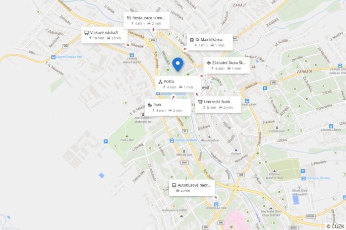 Pronájem, Byt 1+1, Litomyšl