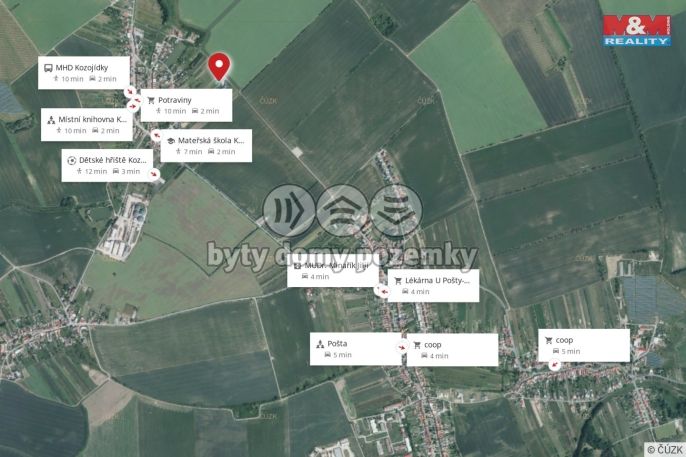 Prodej, Pozemek k bydlení, Kozojídky