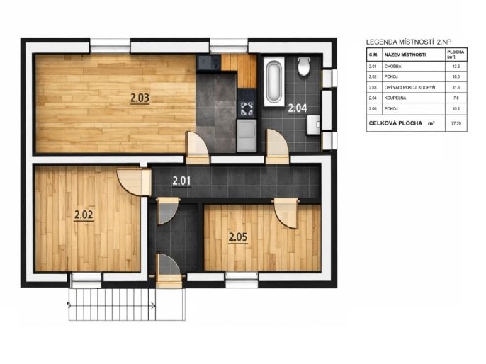 Pronájem, Byt 3+kk, Řícmanice