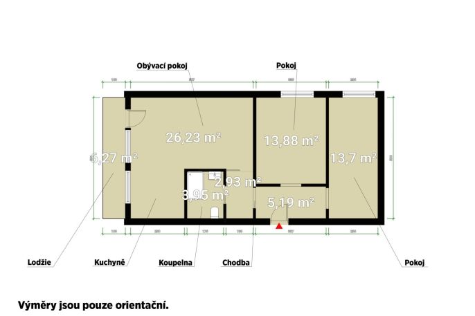 Pronájem, Byt 3+kk, Praha