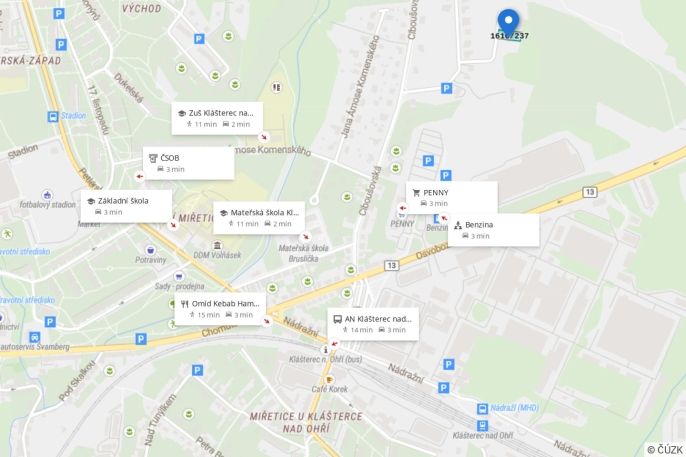 Prodej, Pozemek k bydlení, Klášterec nad Ohří