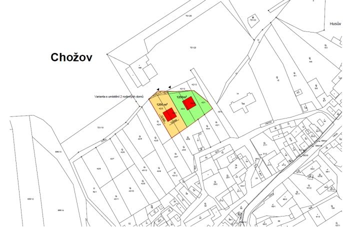 Prodej, Pozemek k bydlení, Chožov
