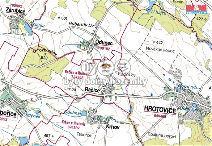 Prodej, Pole, Račice