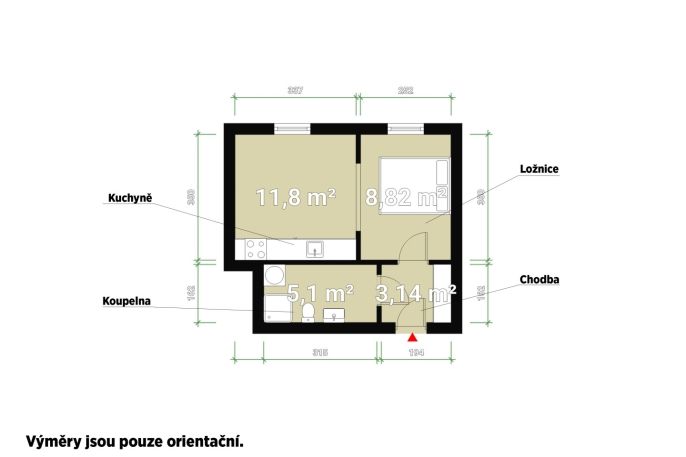 Prodej, Byt 1+kk, Praha