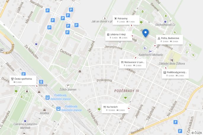 Pronájem, Byt 1+kk, Poděbrady