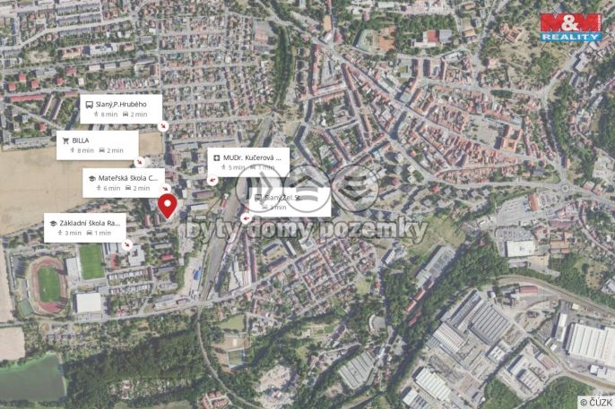 Pronájem, Byt 3+1, Slaný