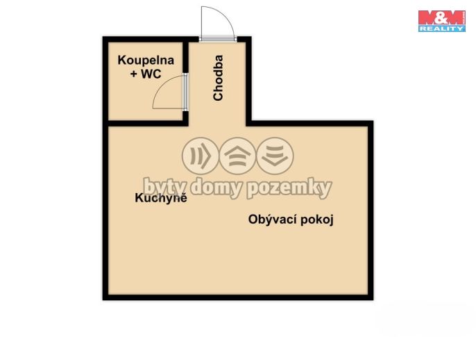 Prodej, Byt 1+kk, Jindřichův Hradec