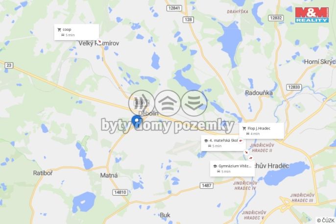 Prodej, Pozemek k bydlení, Jindřichův Hradec