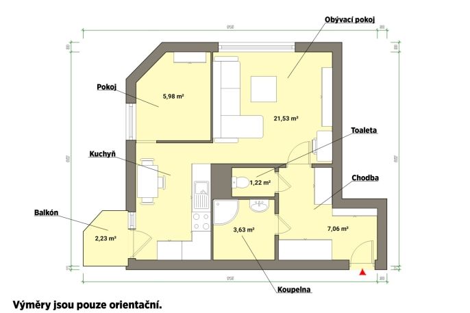 Pronájem, Byt 2+kk, Mariánské Lázně