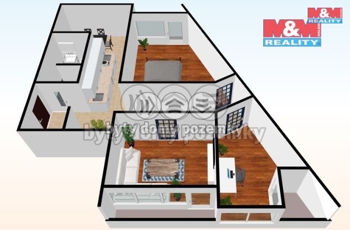 Prodej, Byt 3+1, Chomutov