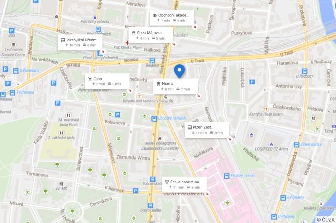 Pronájem, Byt 2+1, Plzeň