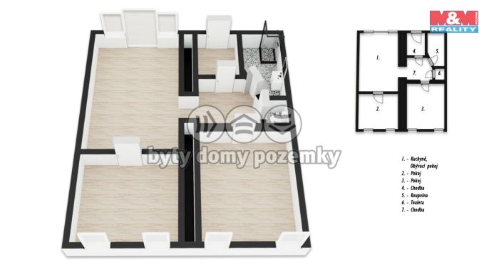 Prodej, Byt 3+kk, Miletín