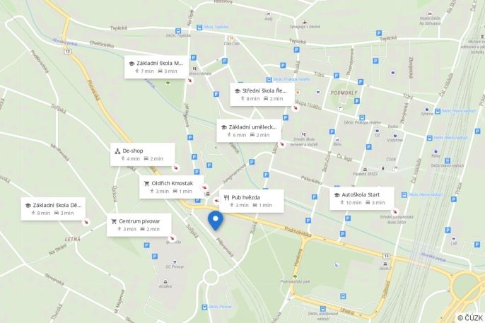 Pronájem, Byt 2+kk, Děčín