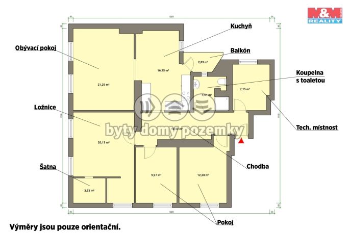 Prodej, Byt 4+1, Cheb