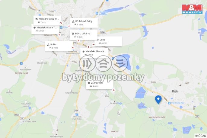 Prodej, Pozemek k bydlení, Trhové Sviny