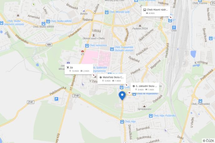 Pronájem, Byt 3+1, Cheb