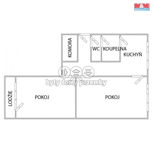Prodej, Byt 2+1, Chomutov