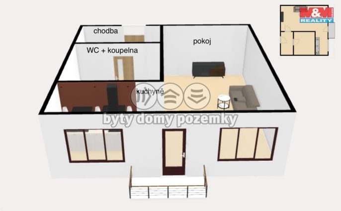 Prodej, Byt 1+kk, 27 m², Náchod, Pražská