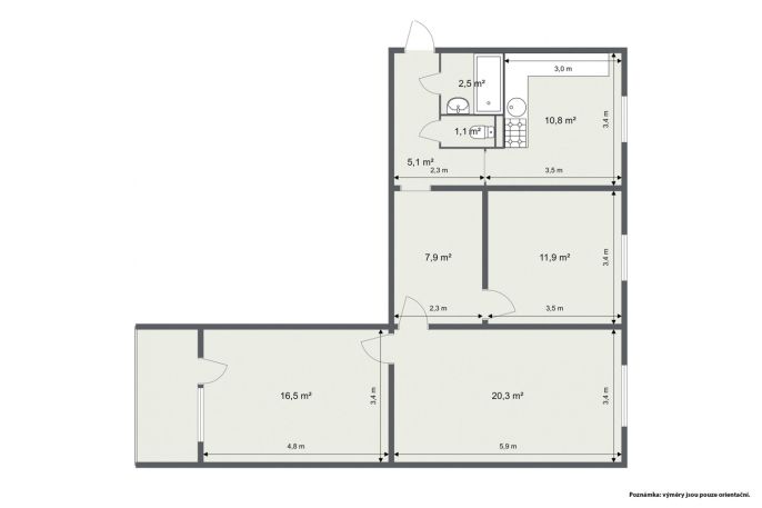 Prodej, Byt 3+1, Nejdek