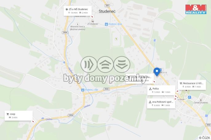 Prodej, Obchod a služby, Studenec