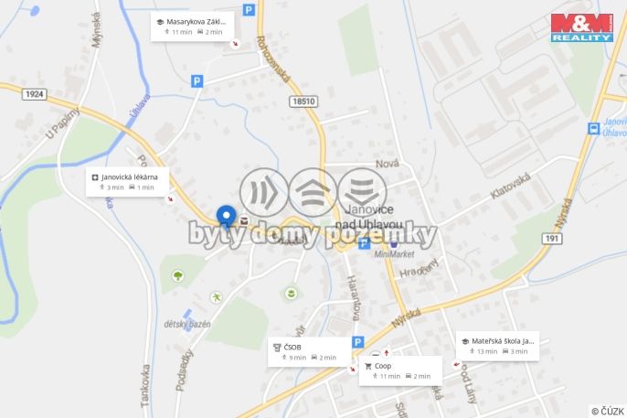 Pronájem, Byt 2+1, Janovice nad Úhlavou