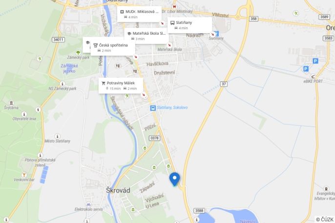 Prodej, Pozemek k bydlení, Slatiňany