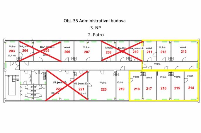 Pronájem, Kancelářský prostor, Hradec Králové