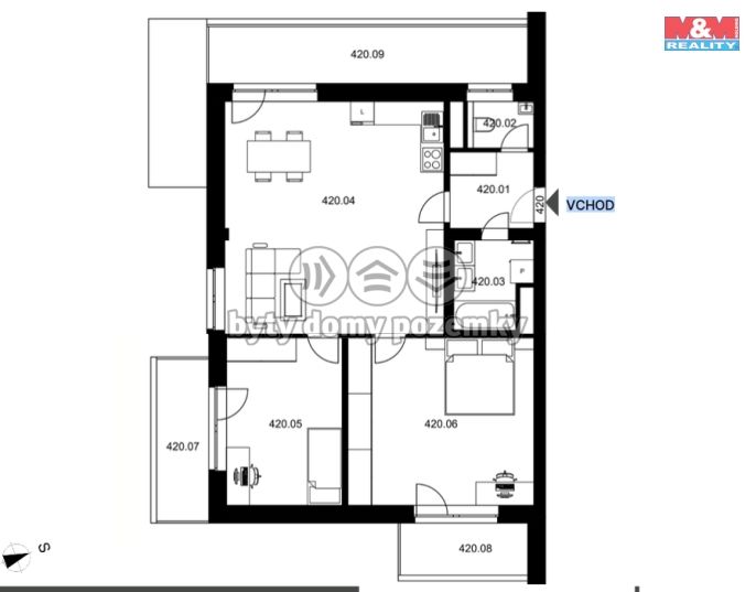 Prodej, Byt 3+kk, Plzeň