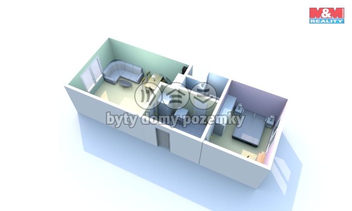 Prodej, Byt 2+kk, Děčín