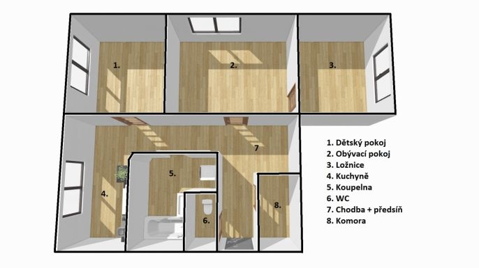 Prodej, Byt 3+1, Písek