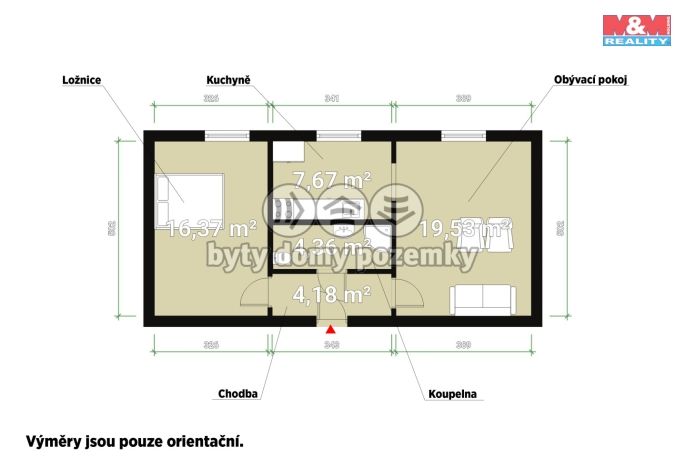 Pronájem, Byt 2+1, Plzeň