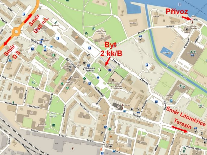 Pronájem, Byt 2+kk, Lovosice