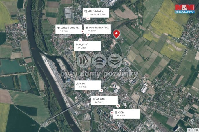 Prodej, Pozemek k bydlení, Mělník