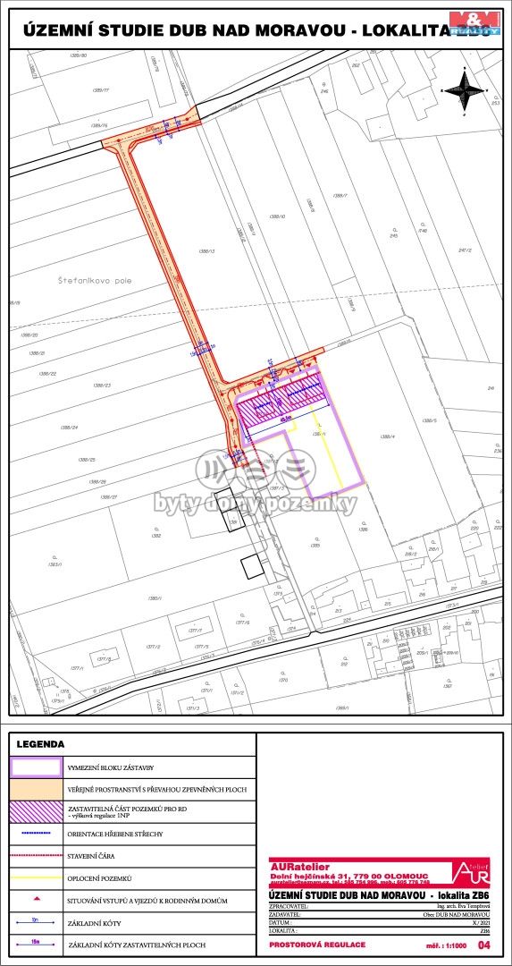 Prodej, Pozemek k bydlení, Dub nad Moravou