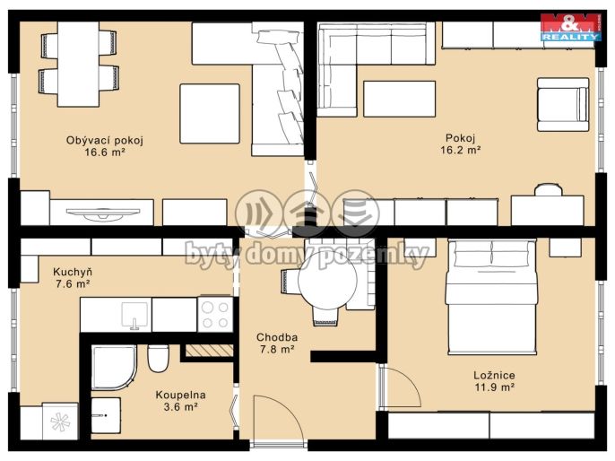 Pronájem, Byt 3+1, Sušice