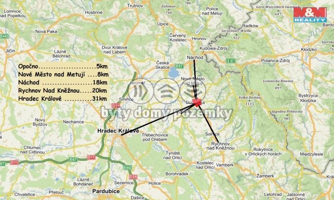 Pronájem, Byt 2+kk, Dobruška