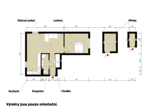 Prodej, Byt 2+1, Horažďovice