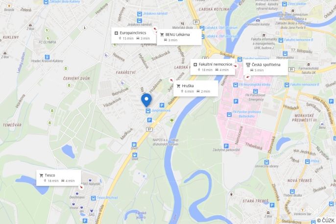 Pronájem, Byt 2+kk, Hradec Králové