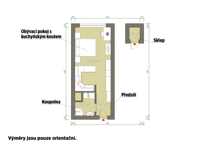 Prodej, Byt 1+kk, Praha