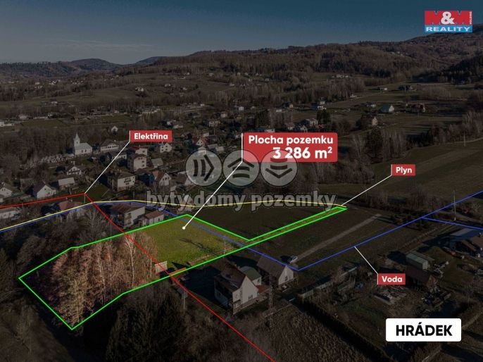 Prodej, Pozemek k bydlení, Hrádek