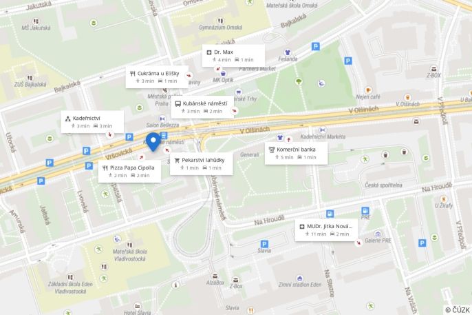 Pronájem, Byt 2+1, Praha