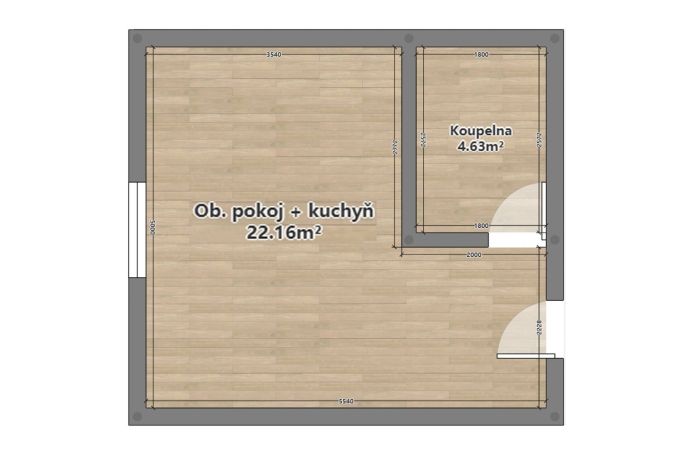 Pronájem, Byt 1+kk, Domažlice