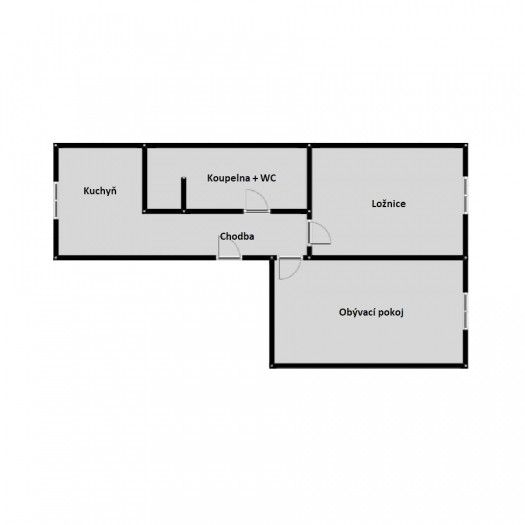 Pronájem, Byt 2+1, Dolní Žandov