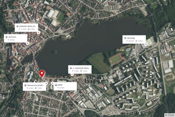 Pronájem, Byt 1+kk, Jindřichův Hradec