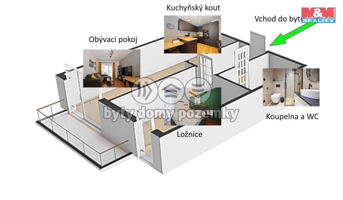 Prodej, Byt 2+kk, Havlíčkův Brod