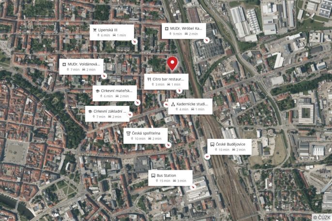 Pronájem, Byt 2+kk, České Budějovice