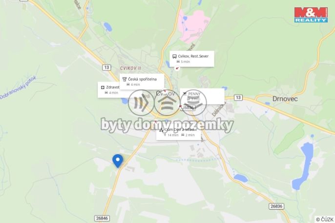 Pronájem, Byt 2+kk, Cvikov